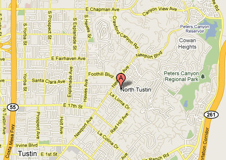 North Tustin map